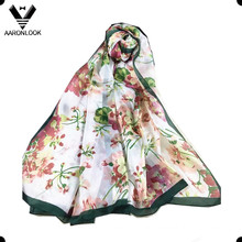 Lady′s High Grade Colorful Flower Famous Hangzhou Silk Scarf